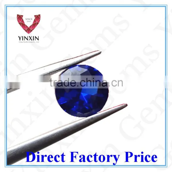 Wholesale Jewellery Diamond Lab Created Round Blue Sapphire #34 photo-2