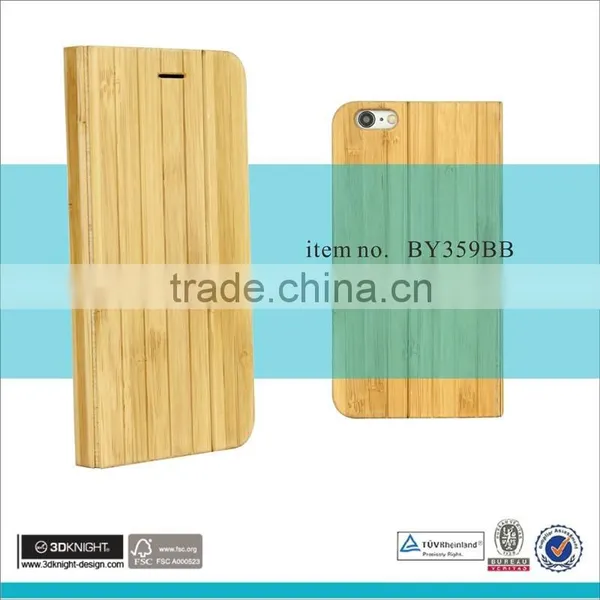 New Design Flip Cover for Iphone 6 ,flip Wood Case for Iphone photo-3