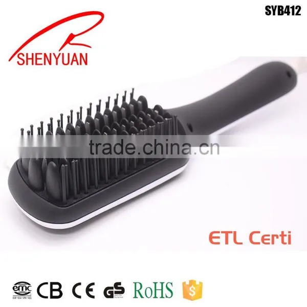 OEM New Flat Iron Square Paddle Shape Electric Hair Straightener Brush photo-3