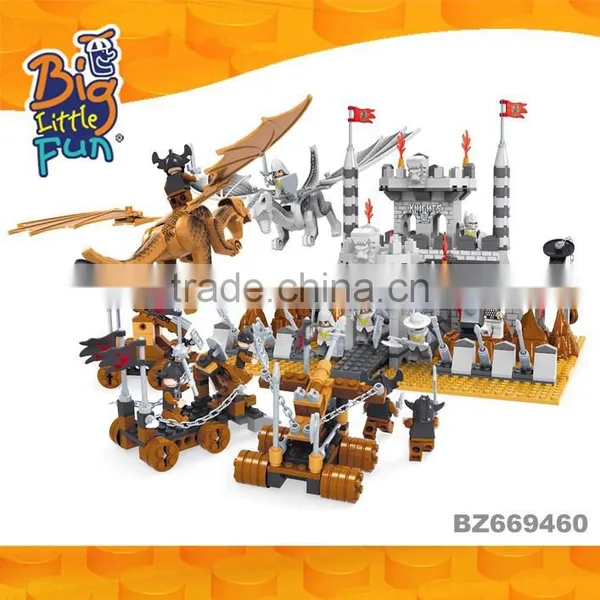 Dinosaur Old Castle Creative Bricks Toys Plastic Kids Castle Building Blocks Toys
