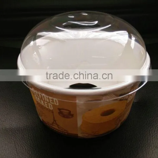 Disposable Clear Plastic Dome Lid for Paper Bowl, 14*14*4.5cm photo-4