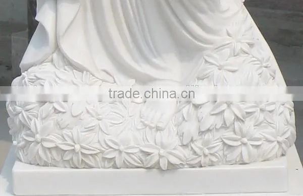 Hand Carved White Marble Angel Headstone Design photo-3
