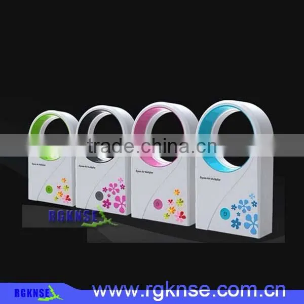 RGKNSE Dual-use Hand Held USB Battery Mini No Leaves Fan Air Conditioning Fan photo-5