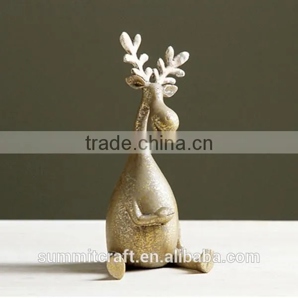 Resin Gold Deer Figurines Novelty Product Best Toys for 2016 Christmas Gift photo-4