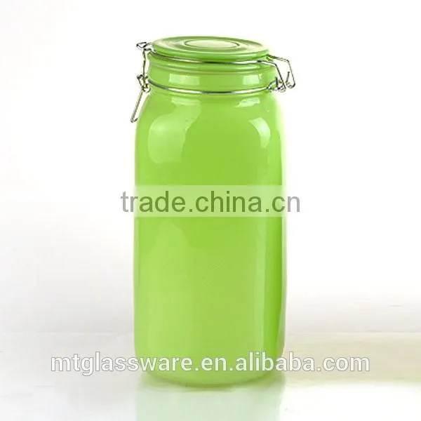 Ceramic Cookie Jar,Machine Made Glass Jar With Seal Clip photo-2