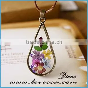 2016 Fashion Clear Resin Orb Globe Real Dandelion Seeds Flower Pendant Necklace Jewelry Design photo-6