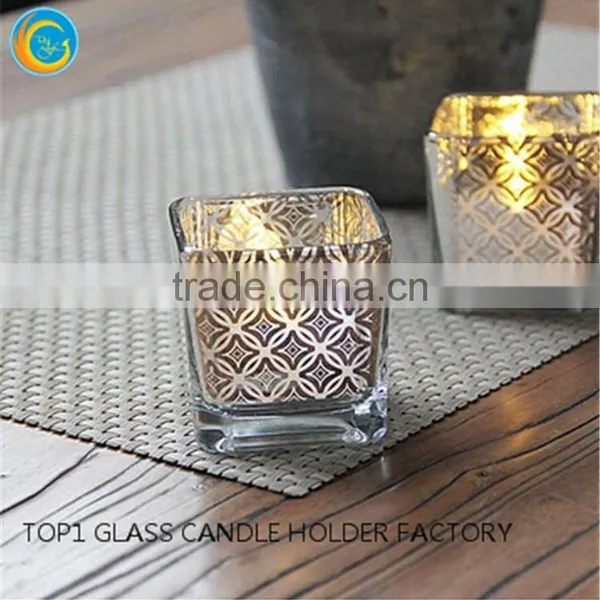 Wholesale Candle Jars With Metal Lids Candle Making Glassware Medium Square Glass Jar photo-3