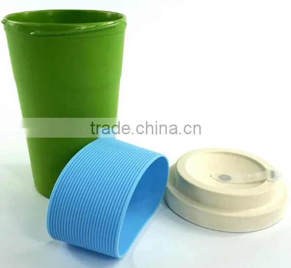 Bamboo Fiber Coffee Mug With Silicone Band photo-3