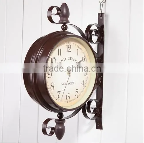 Cafe Retro Wall Clock , European Style Double Side Wall Clock photo-2