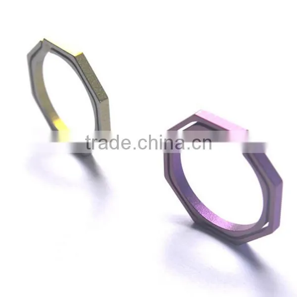 TK-2307 30MM Titanium Alloy TC4 Octagon Key Chain Key Ring photo-2