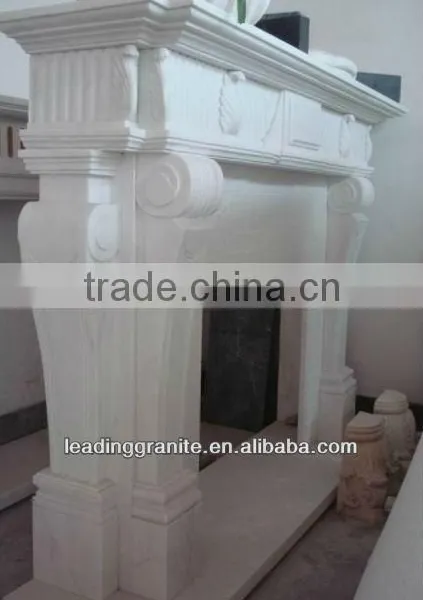 White Marble Fireplace Mantel