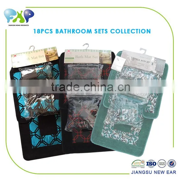 18PCS Embroidered Bathroom Set photo-2