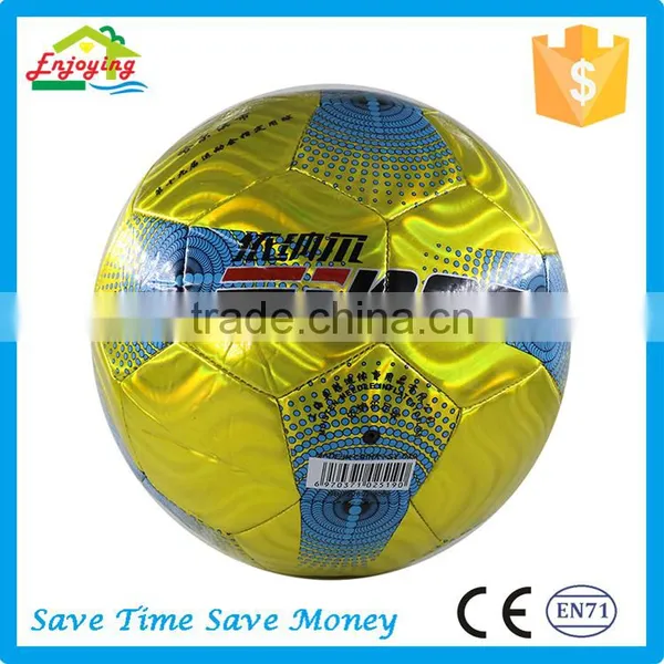 Factory Wholesale Price Pvc Laser Shiny Butyl Baldder Football Soccer Ball for Adults photo-3