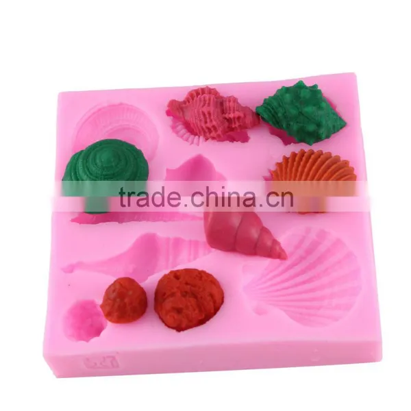 Silicone Cake Mold Fondant Cake Decoration - Baking Tools of Conch Shells of Marine Wind Starfish 1688 Agent photo-2