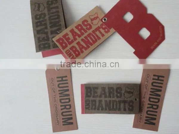 2017 Custom China Jeans Paper Hang Tag Design With String photo-4