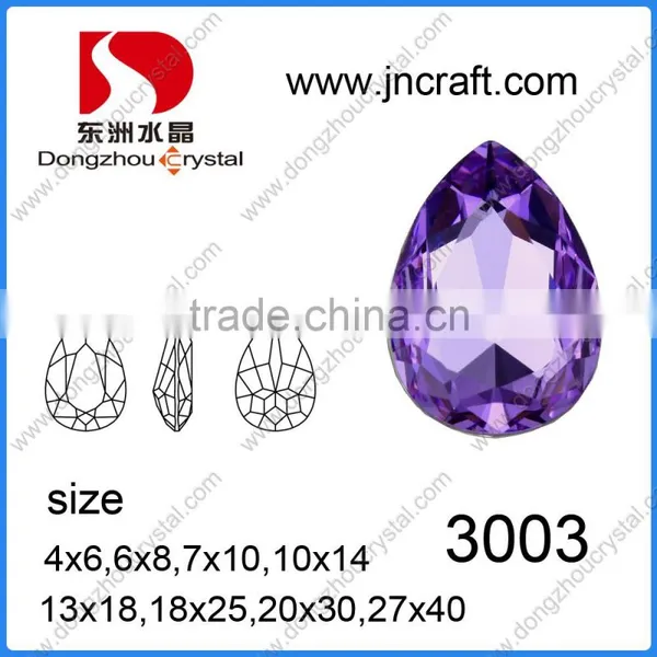 Drop Shaped White Opal Color Crystal Fancy Stone for Wedding Dresses photo-3