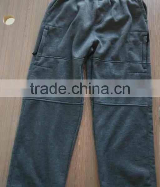 220-250GSM Men's 100%plyester Fleece Pants With Side Seam Zip Pocket photo-3