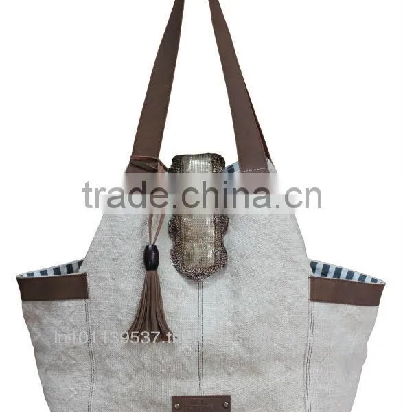 Jute Leather Tote photo-5