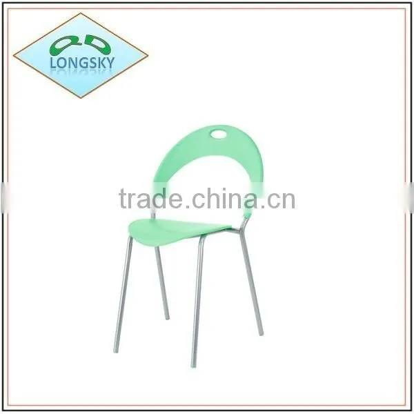 2015 Leisure Style Metal Frame Stacking Plastic Chair With Many Colours,colouful Plastic Chair photo-3