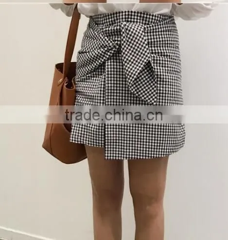 Runwaylover 5339sexy Europea Sexy Ladies Sexy Irregular Plaid Skirt photo-2
