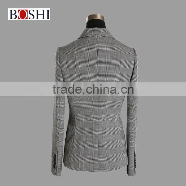 Ladies Western Wear Pant Suit Check Design Office Wear Women Suit photo-3