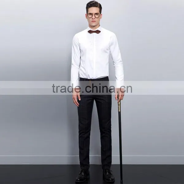 Top Quality White Dress Shirts Men Slim Fit photo-5