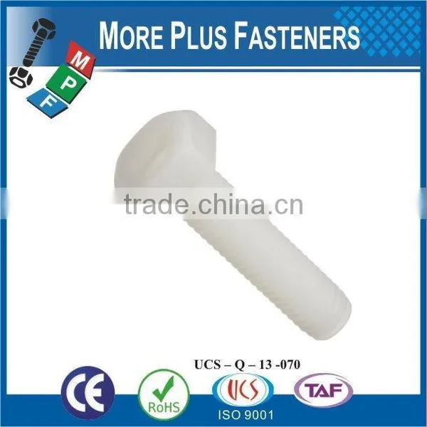Made in Taiwan Quality Supplier Hex Head White Color Nylon Bolts Screw photo-3