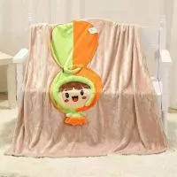 Wholesale Hot 300 Grams Of Gold Ermine Villus Portable Multi-Functional Pillow Blanket ,Air-Conditioned Blanket