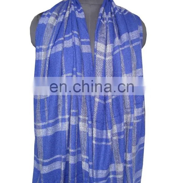 Gauze Pashmina Check Shawls and Scarf photo-3