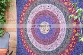 Six Color Work Design Beautifully Design Wall Curtain Bed Spread , Mandala Throw