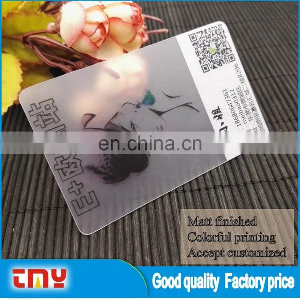 New Promotion Clear Plastic Business Cards With Frosted Finished photo-3
