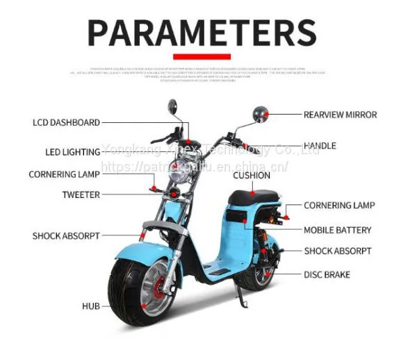 18 Inch Fat Tire Citycoco Harley Electric Scooter New Style photo-5