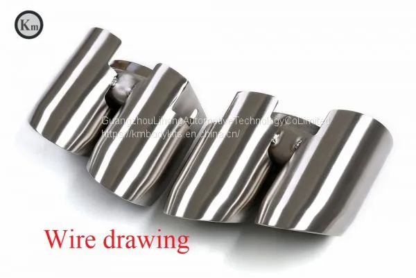 Km for Panamera S-style 970 2014-2016 Year Exhaust Tip Exhaust Pipes Muffler Tips Tail Pipe Black Titanium photo-2
