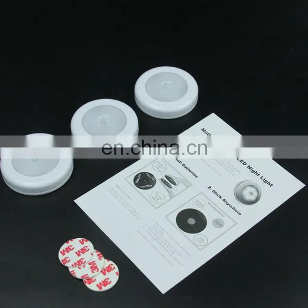 Amazon Hot Seller Wireless Cabinet Home Decoration 3*AAA Dry Battery Powered Motion Sensor Light Lamp Touch Night Light photo-4