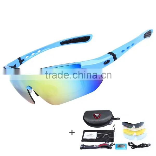 Polarized Sports Sunglasses With 5 Interchangeable Lenses for Men Women Cycling Running Glasses photo-6