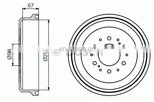 HIGH QUALITY Auto PARTS Brake Drum For Hilux LN106 RN105 YN106 2001-2005 OEM 42431-35170 photo-5