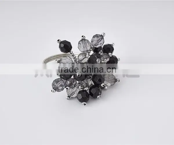 Wholesale High Quality Crystal Rhinestone Flower Napkin Rings photo-3