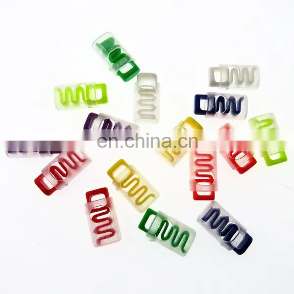 Wholesale Plastic Button Transparent Spring Buckle Elastic Adjustment Stopper Rope Pig Nose Buckle photo-3