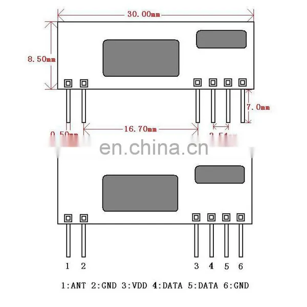 Superheterodyne RF Module High Frequency Super Regenerative Transceiver Module for Arduino Anti-theft Alarm photo-3