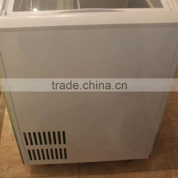138L Mini Sliding Cuvered Glass Door Horizontal Chest Deep Freezer photo-5