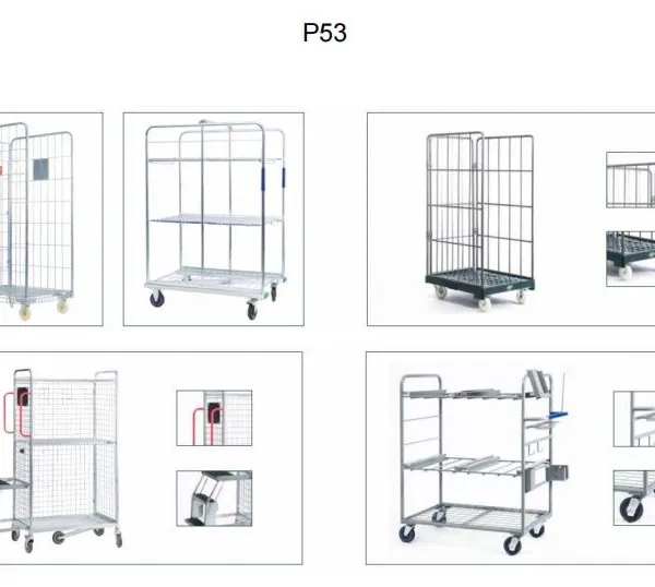 Heavy Duty Metal Wire Logistics Trolley With Handle 14 photo-2