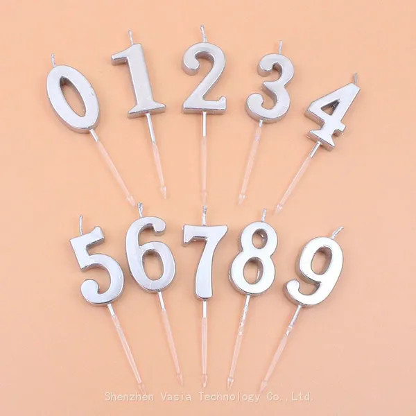 Smokeless Gold Number Candles 0-9, Wholesale Decor for Graduation & Party Cakes photo-2
