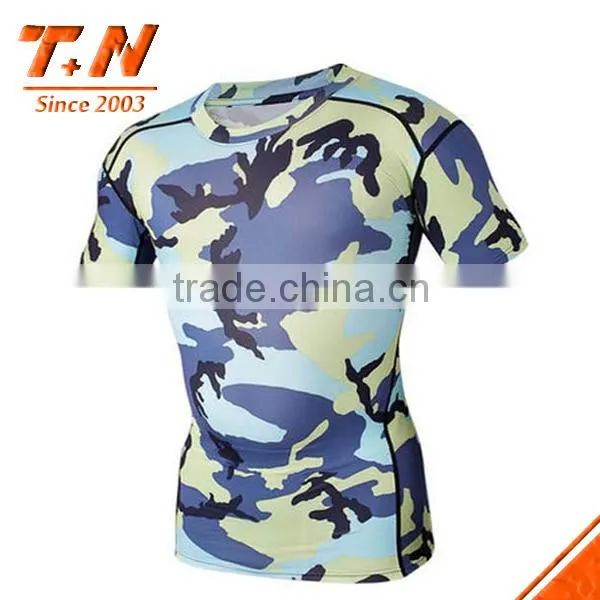Custom Sublimation Printed Men Short Sleeve Rash Guard photo-4