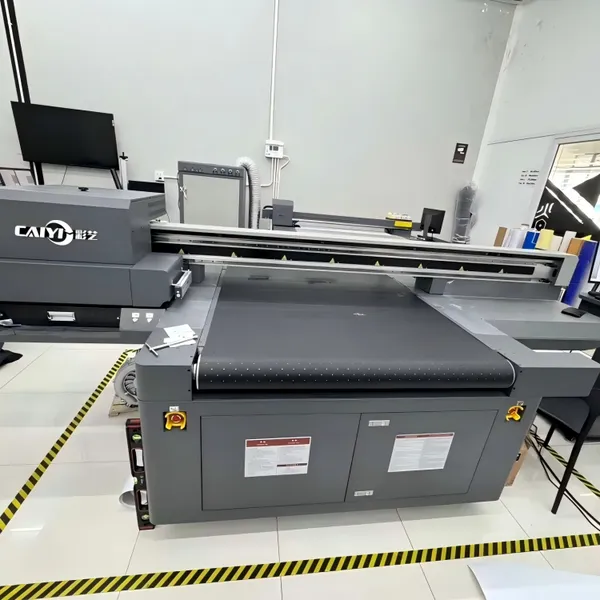 Caiyi CCD AI Visuelle Kamera-Positionierung UV-Drucker mit Transportband CY-1200 CCD