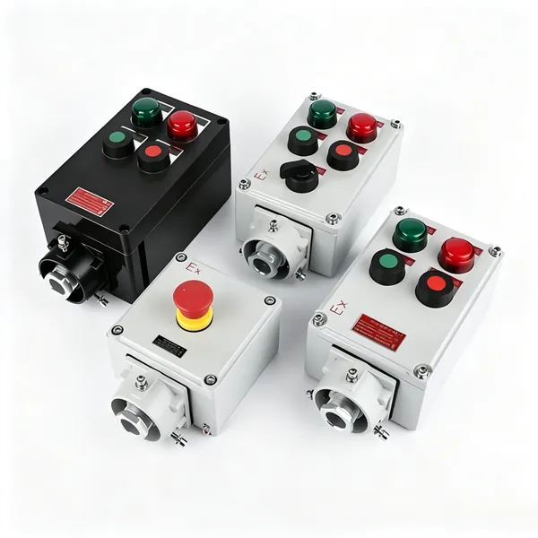 Aluminum Alloy Explosion Proof Operation Column, Flameproof Field Control Station, Custom Buttons & Indicators for Chemical Industry