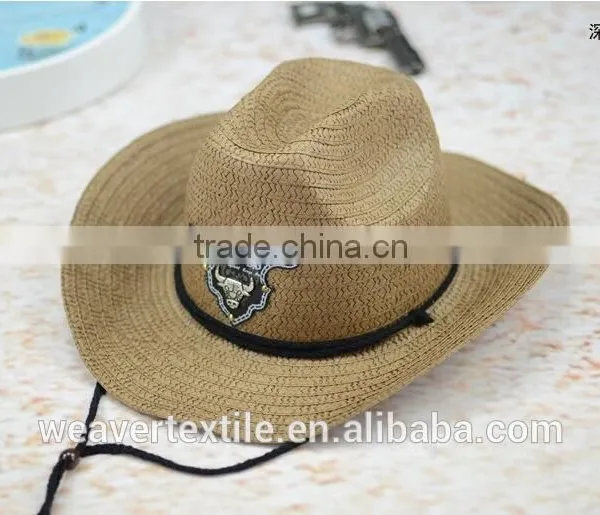 Promotion for Summer Sunshade Protection Straw Hat Wholesale Customized Cowboy Hat Unisex photo-4