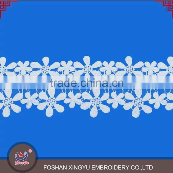 Manufacturer Wholesale Hot Cotton Guipure Embroidery Lace Triming Stripe Shape Eyelash Lace Trim photo-2