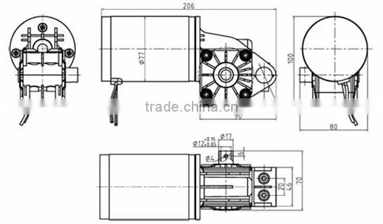 12v dc Power Window Motor for Golf Trolley Model ZY7712WZ photo-2