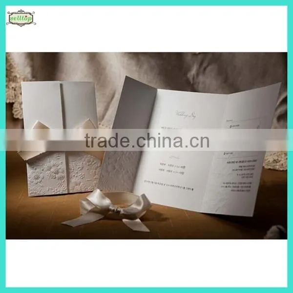 2014 High Quality Handmade Pop up Wedding Invitation Card