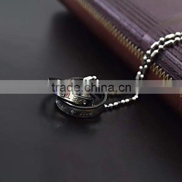 Wedding Gift Fashion Jewellery Pendant for Necklace Couple Rings Pendants photo-6